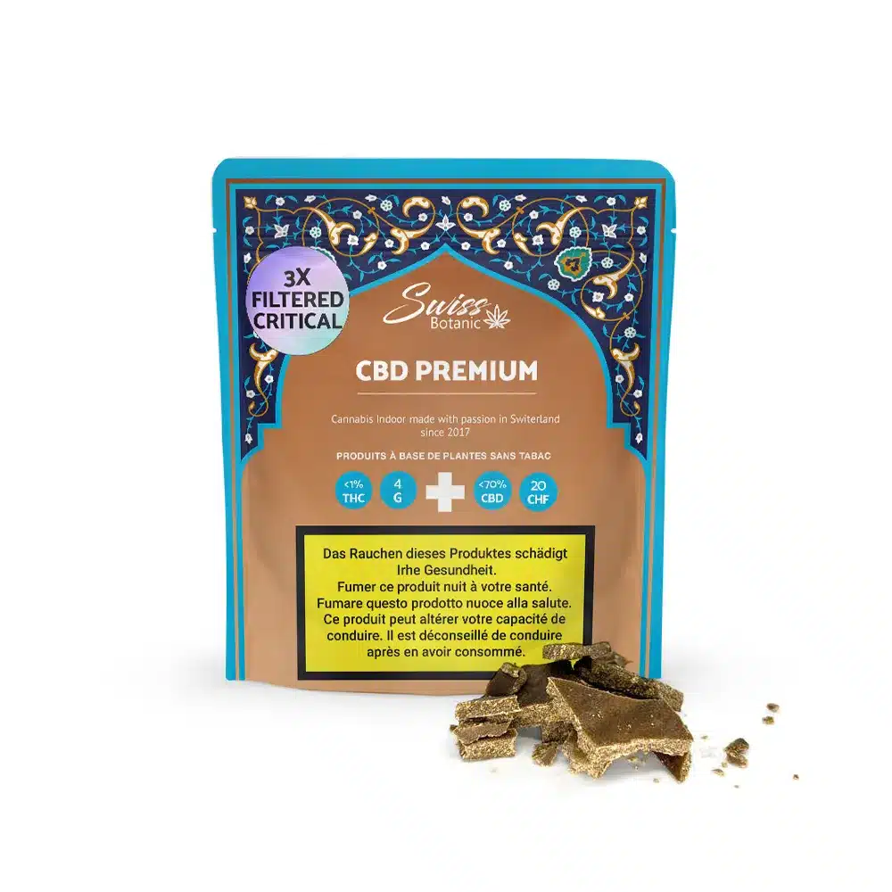 Un sachet de 3x Filtré Critical Hash CBD Premium.