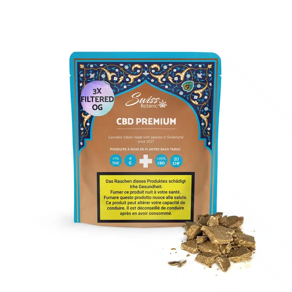 3x Filtered OG Hash CBD Produit premium qui a été filtré 3x et contient de l'OG.
